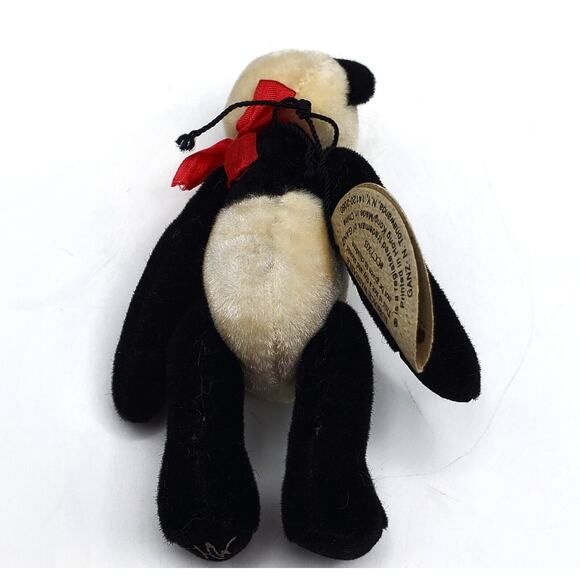 Ganz Cottage Collectibles Panda 4" Teddy Bear Plush Miniature Bag & Certificate - Picture 4 of 5